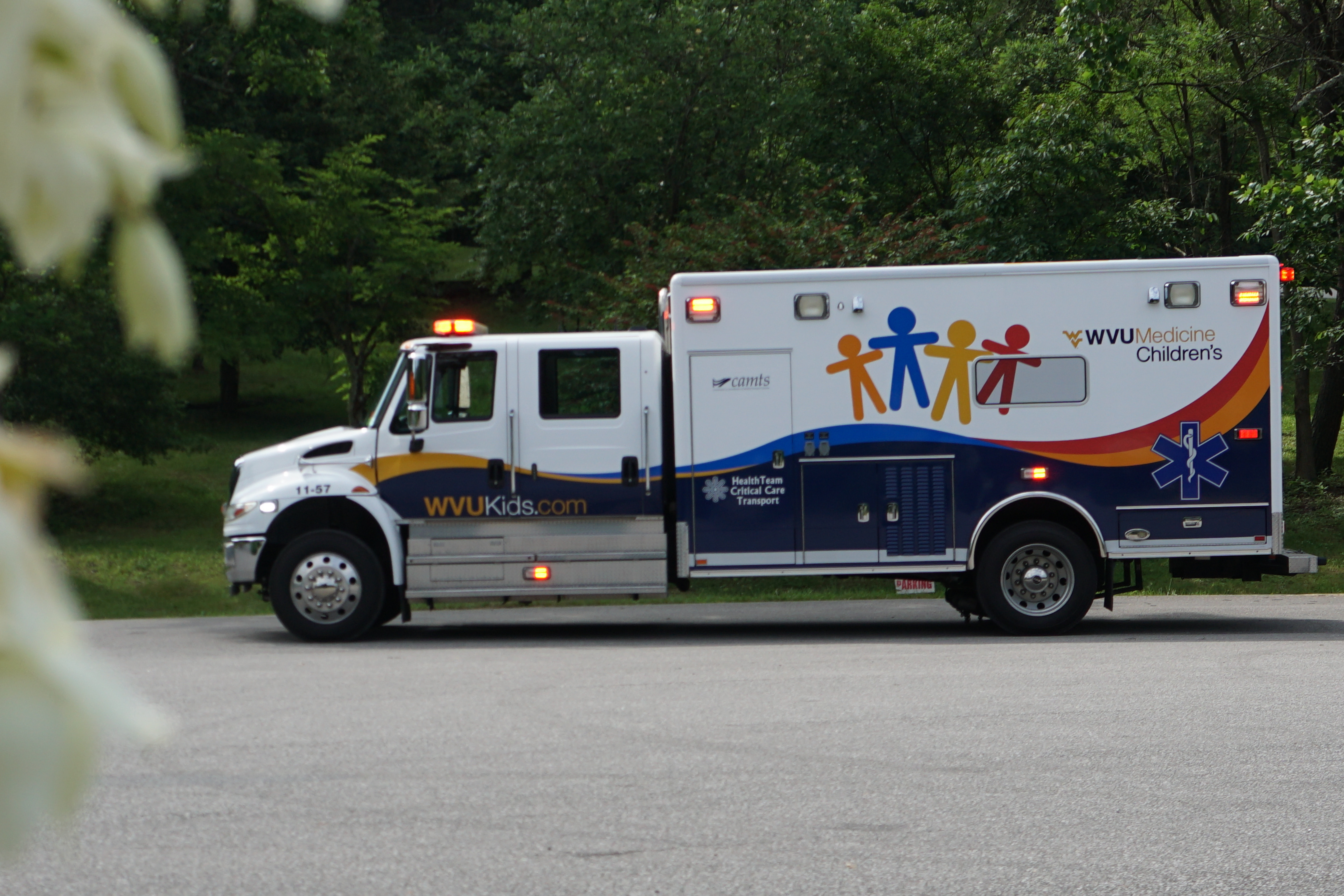 AN image of WVU Children's ambulance by HealthTeam Critical Care Transport